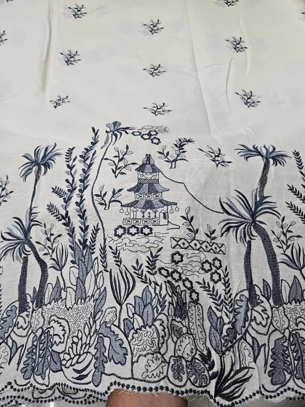 Floral_Coloured_Thread_Embroidery_On_Kora_Mul_Cotton_Fabric