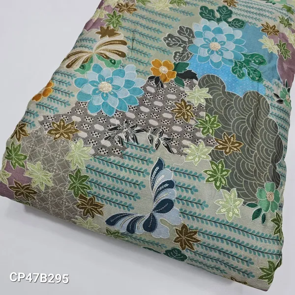 Yellow_Position_Print_With_Embroidery_On_Chinon_Fabric