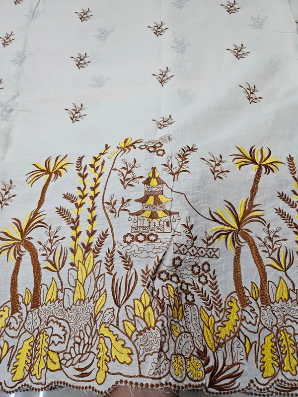 Floral_Coloured_Thread_Embroidery_On_Kora_Mul_Cotton_Fabric