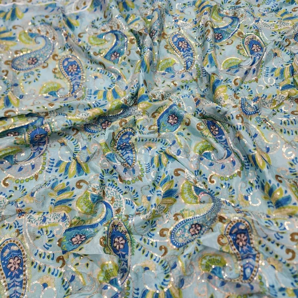 Sky_Blue_Carry_Position_Print_With_Embroidery_On_Chinon_Fabric