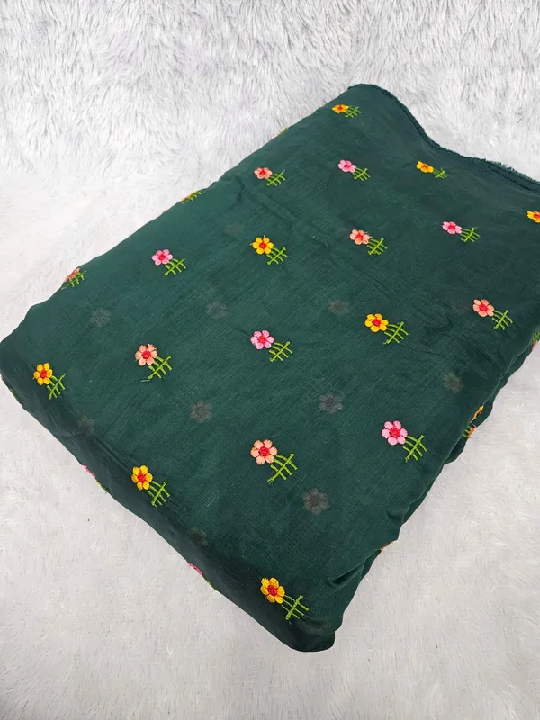 Green_Multi_Color_Thread_Embroidery_On_Mul_Chanderi_Fabric