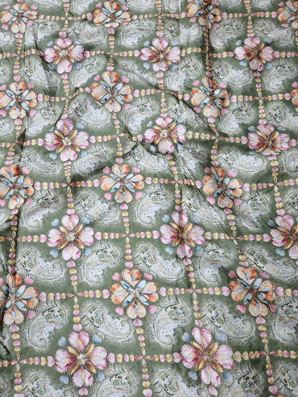 Mehndi_Green_Sequins_Beads_Position_Print_On_D_Crepe_Fabric