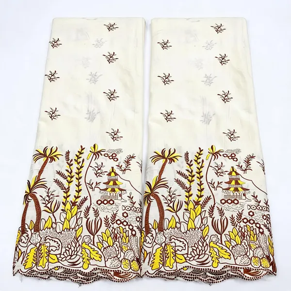 Floral_Coloured_Thread_Embroidery_On_Kora_Mul_Cotton_Fabric