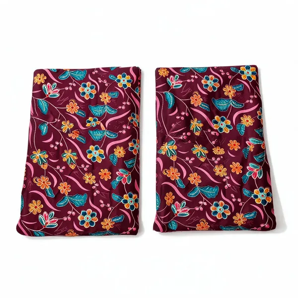 Dark_Wine_Floral_Position_Print_With_Embroidery_On_Chinon_Fabric