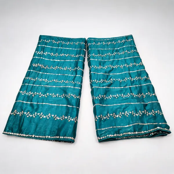 Sea_Green_Beads_Embroidery_On_Space_Silk_Fendy_Fabric