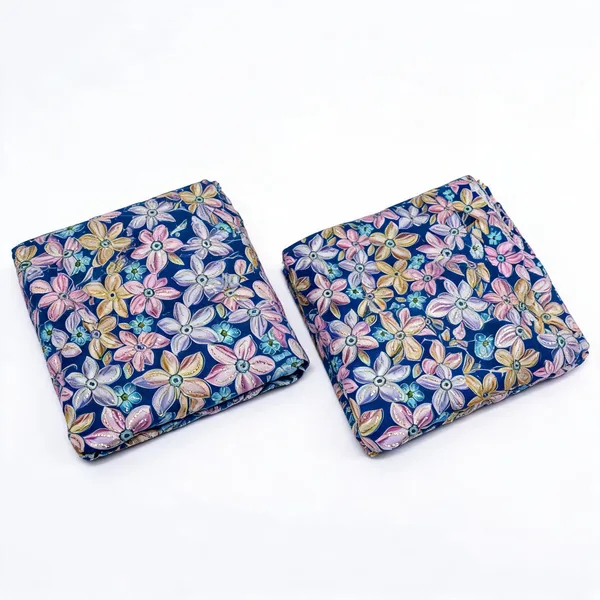Blue_Floral_Position_Print_On_Chinon_Fabric