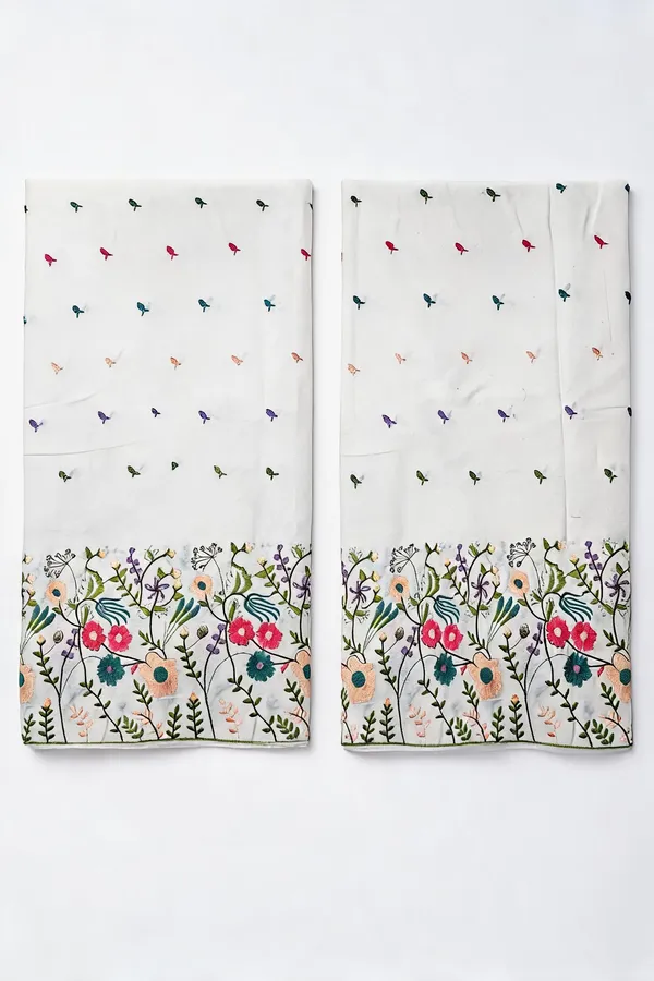 Floral_Multi_Thread_Embroidery_On_Kora_Mul_Cotton_Fabric