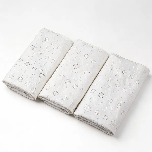White_Floral_Plain_Hakoba_Fabric