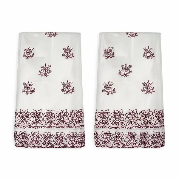 Wine_Floral_2_Side_Border_Pure_Mul_Cotton_Dupatta_Fabric