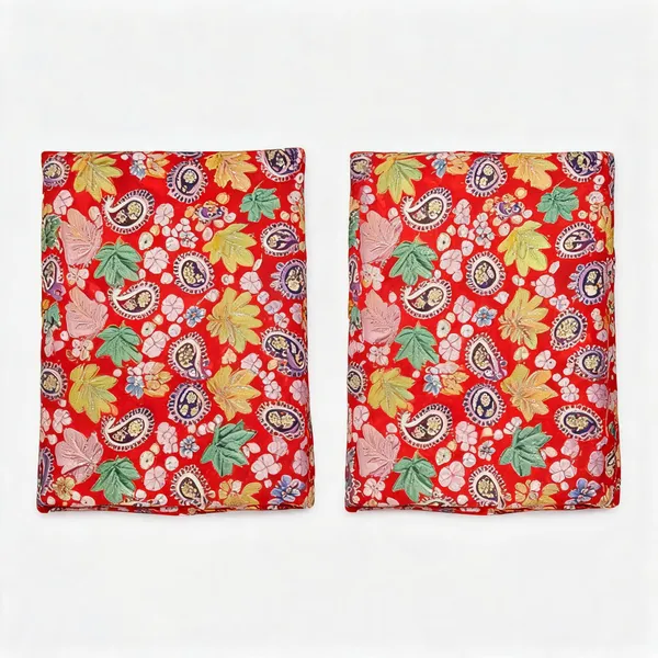 Orange_Floral_Carry_Position_Print_On_Chinon_Fabric