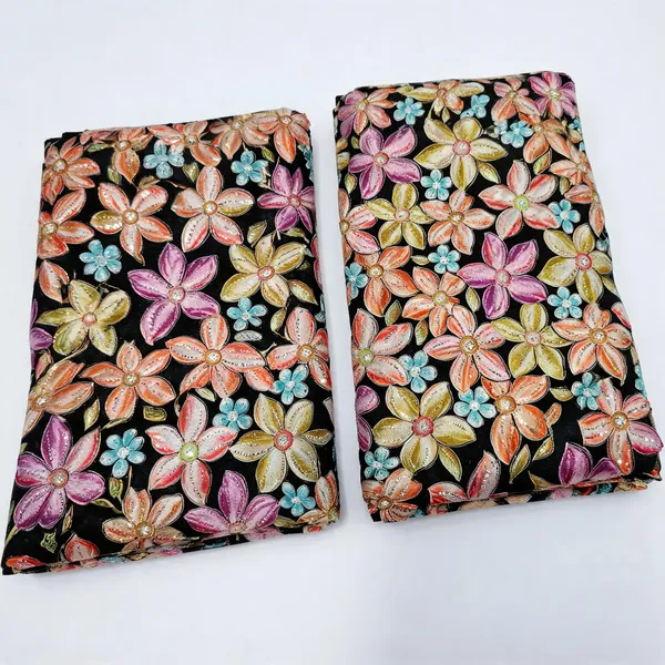 Black_Floral_Position_Print_On_Chinon_Fabric