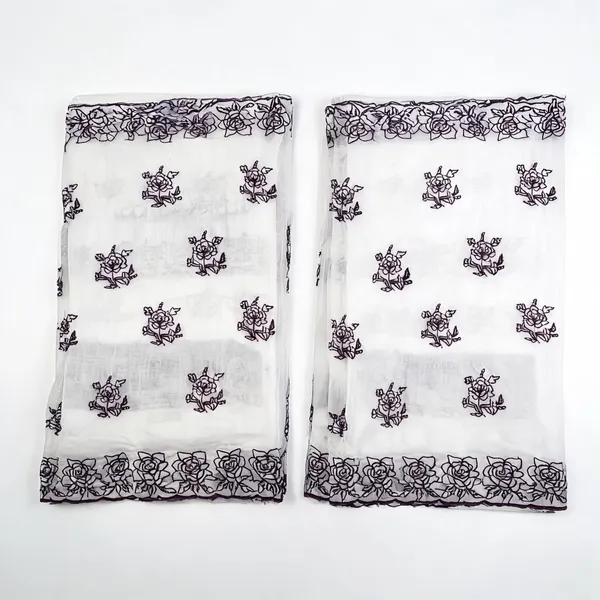 Purple_Floral_2_Side_Border_Pure_Mul_Cotton_Dupatta_Fabric