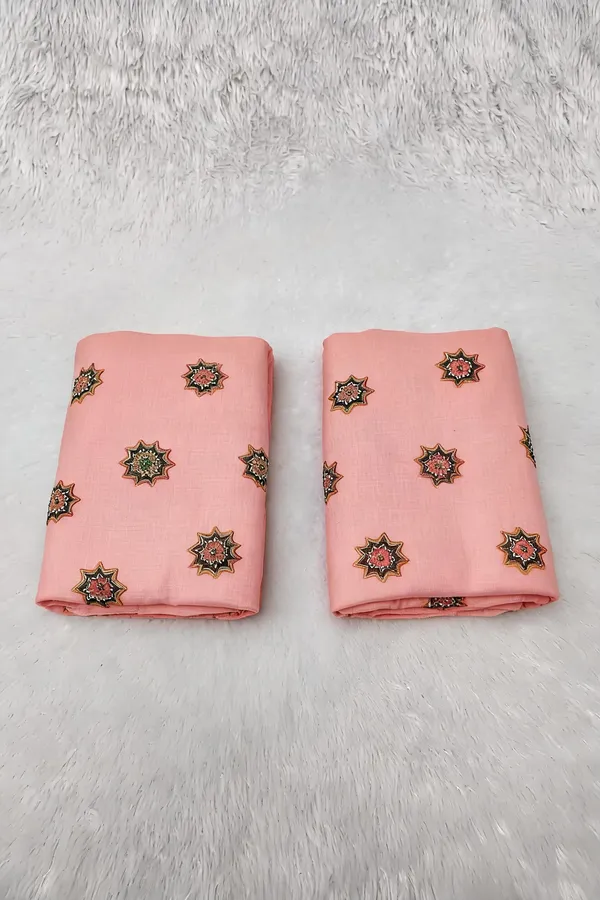 Peach_Beads_Embroidery_Butta_On_Kora_Cotton_Fabric