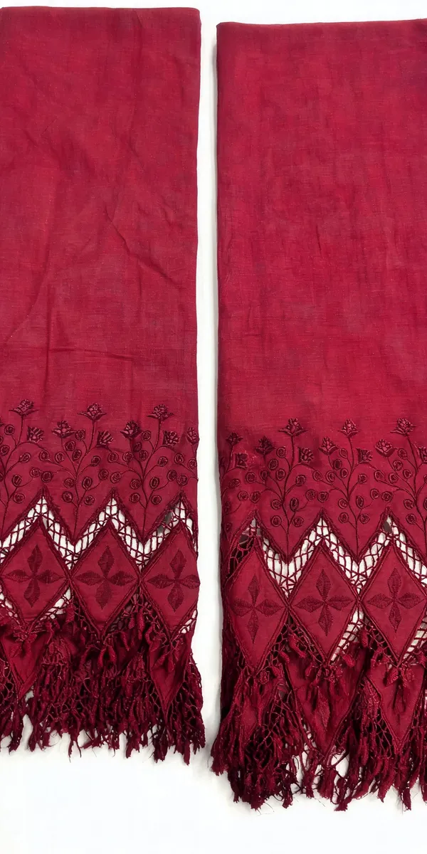 Red_Hakoba_Style_Daman_Embroidery_On_Cotton_Fabric