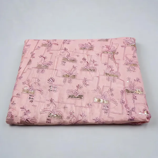 Pink_Peach_Embroidery_On_Pure_Cambric_Cotton_Fabric