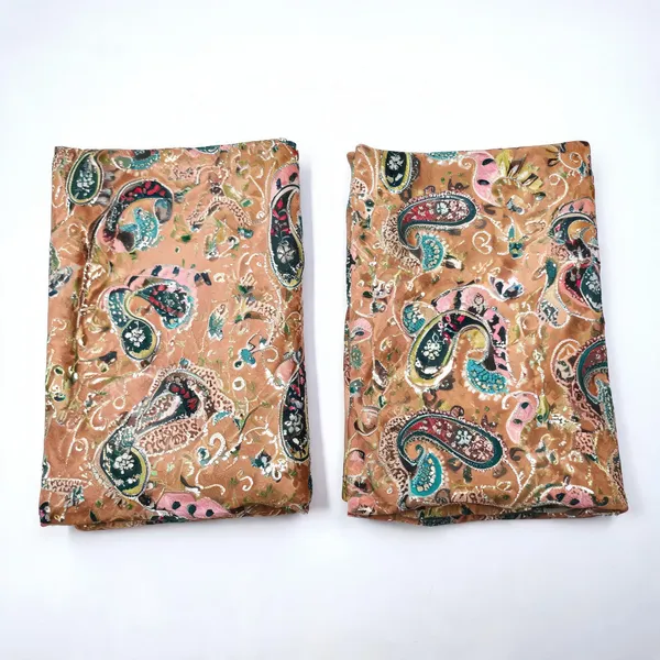 Peach_Carry_Position_Print_With_Embroidery_On_Chinon_Fabric