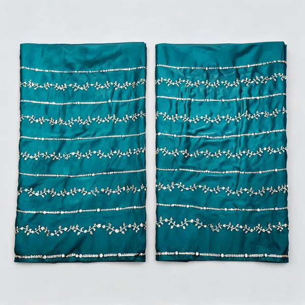 Sea_Green_Beads_Embroidery_On_Space_Silk_Fendy_Fabric