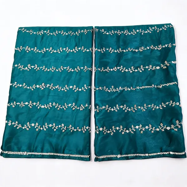 Sea_Green_Beads_Embroidery_On_Space_Silk_Fendy_Fabric
