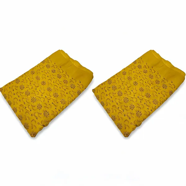 Mustard_Yellow_Floral_Plain_Hakoba_Fabric
