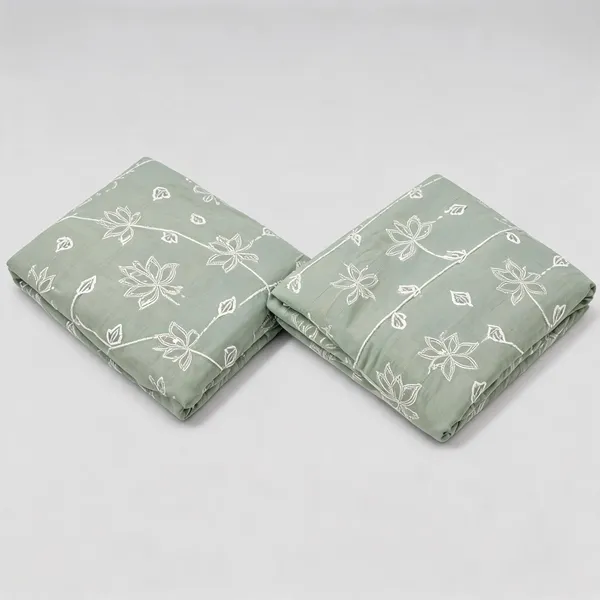 Green_White_Thread_Sequins_Embroidery_On_Pure_Cambric_Cotton_Fabric