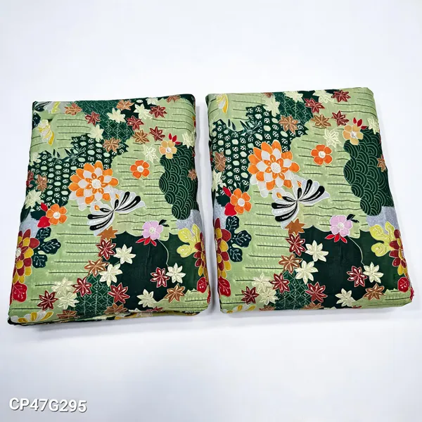 Green_Position_Print_With_Embroidery_On_Chinon_Fabric