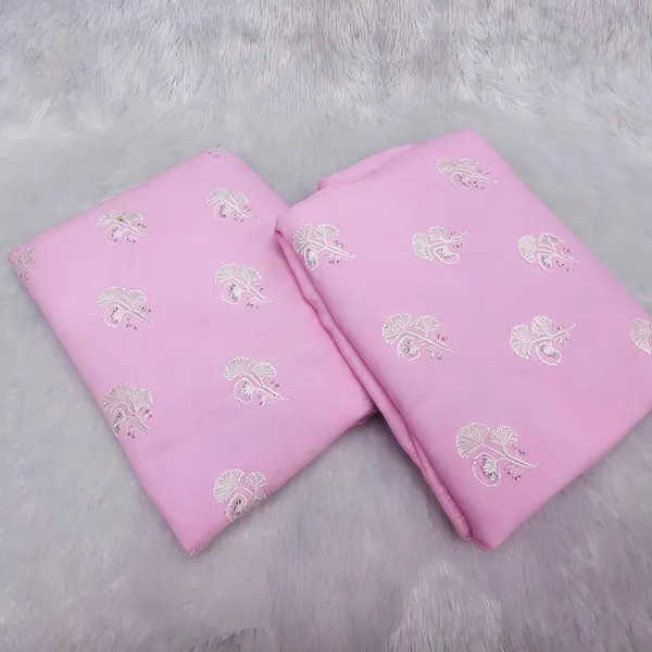 Pink_Thread_Embroidery_On_Pure_Cambric_Cotton_Fabric