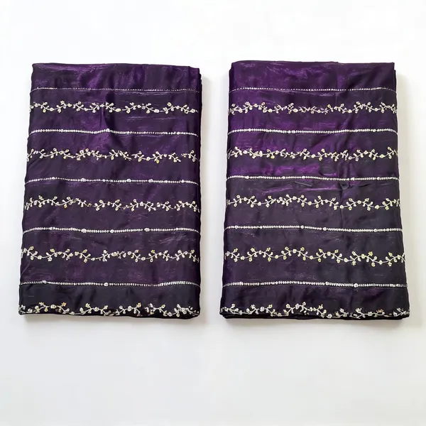 Purple_Beads_Embroidery_On_Space_Silk_Fendy_Fabric
