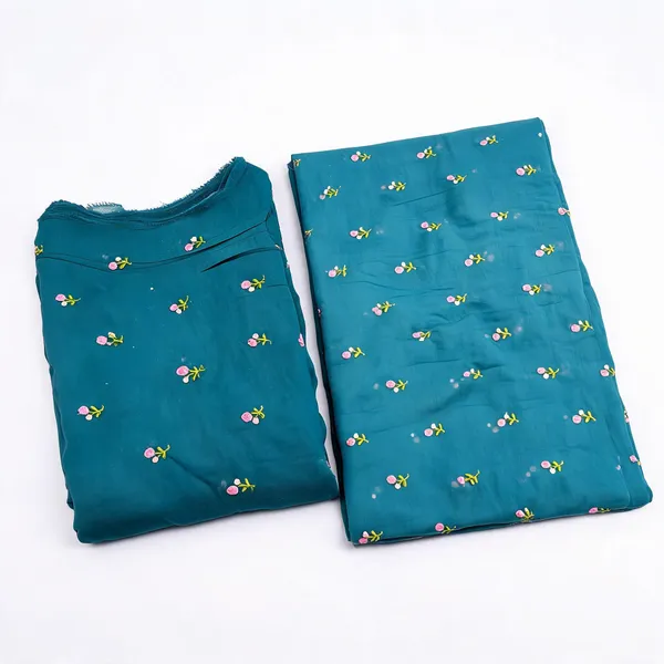 Teal_Blue_Floral_Embroidery_On_Mul_Chanderi_Fabric