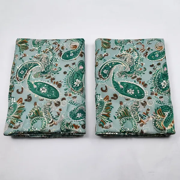 Green_Carry_Position_Print_With_Embroidery_On_Chinon_Fabric