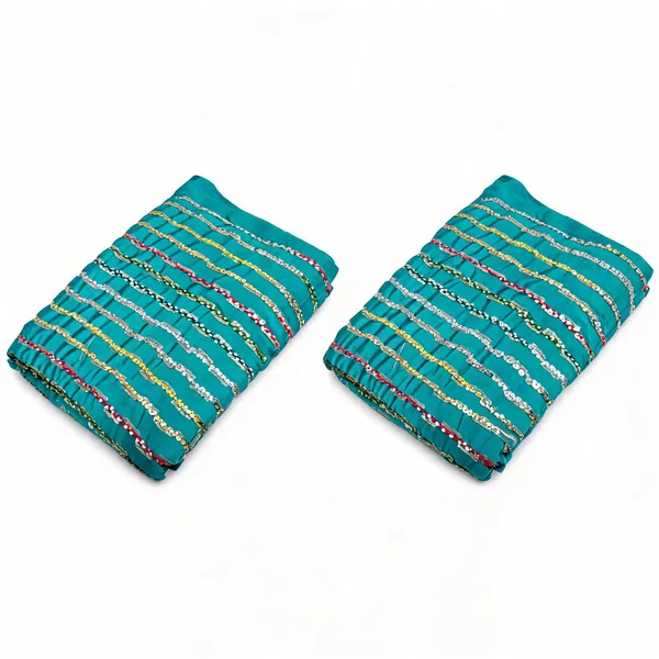 Sea_Green_Line_Sequins_Embroidery_On_Chinon_Fabric