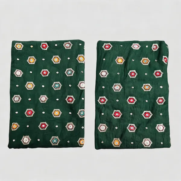 Dark_Green_Butti_Embroidery_On_Chinon_Fabric
