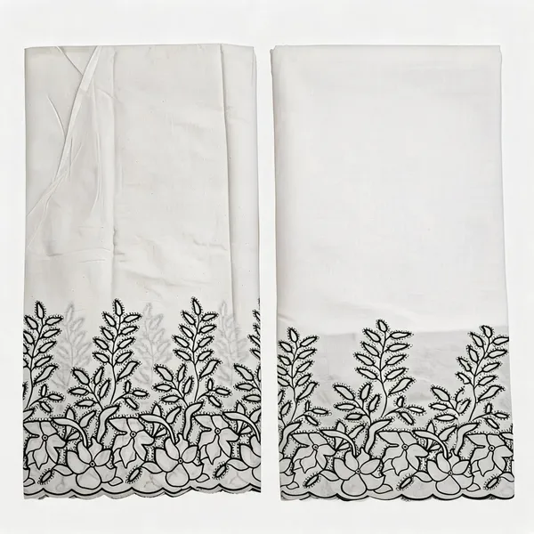 Dark_Mehendi_Green_Thread_Embroidery_On_Kora_Mul_Cotton_Fabric