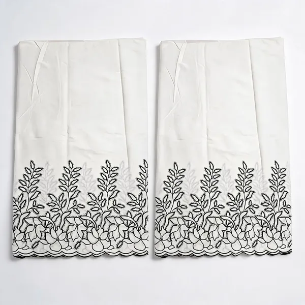 Dark_Mehendi_Green_Thread_Embroidery_On_Kora_Mul_Cotton_Fabric