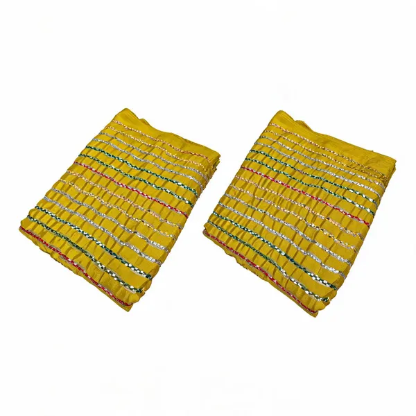 Yellow_Line_Sequins_Embroidery_On_Chinon_Fabric