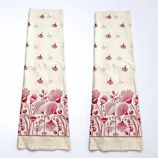 Floral_Rani_Pink_Thread_Embroidery_On_Kora_Mul_Cotton_Fabric