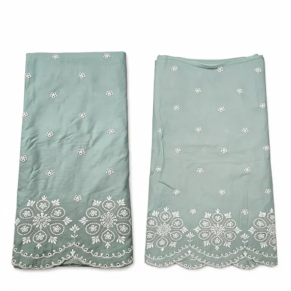 Green_Daman_White_Thread_Embroidery_On_Cambric_Cotton_Fabric