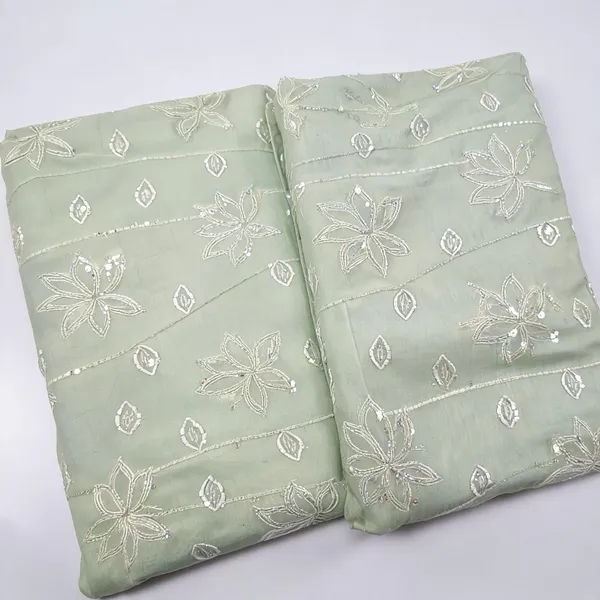 Pista_White_Thread_Sequins_Embroidery_On_Pure_Cambric_Cotton_Fabric