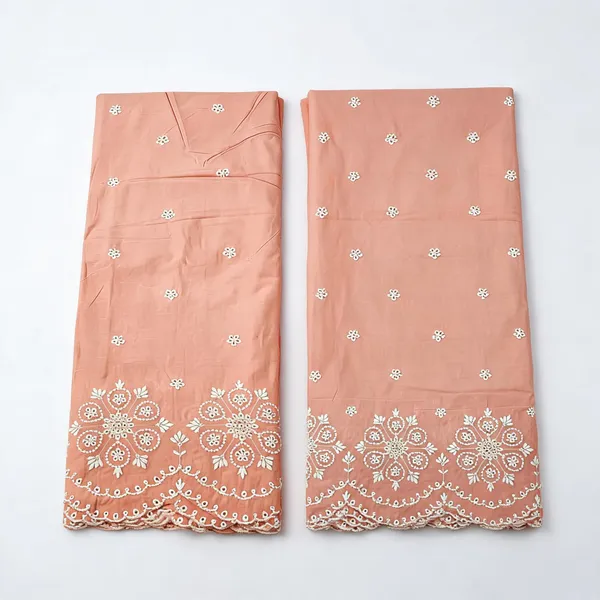 Peach_Daman_White_Thread_Embroidery_On_Cambric_Cotton_Fabric