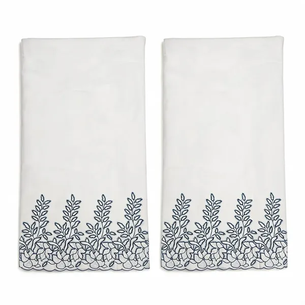 Teal_Blue_Thread_Embroidery_On_Kora_Mul_Cotton_Fabric