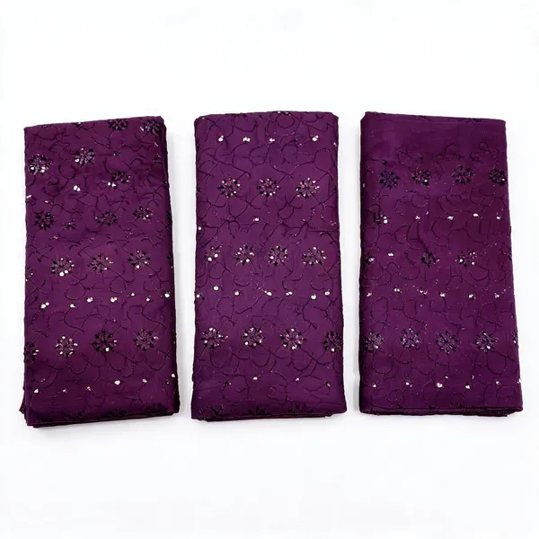 Wine_Floral_Plain_Hakoba_Fabric