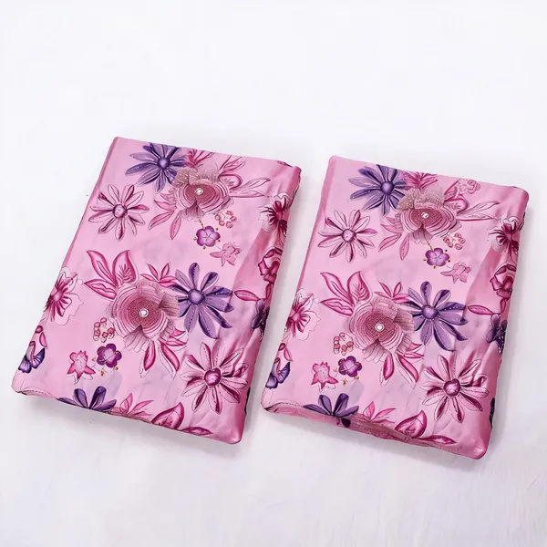 Pink_Floral_Position_Print_With_Sequins_Beads_On_Chinon_Fabric