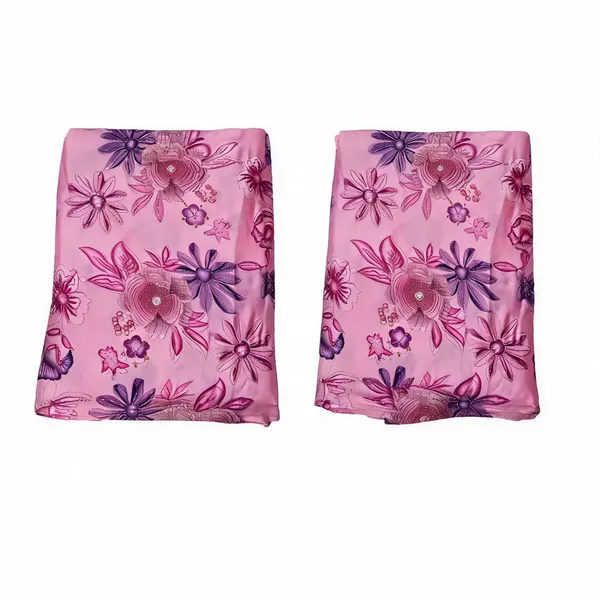 Pink_Floral_Position_Print_With_Sequins_Beads_On_Chinon_Fabric