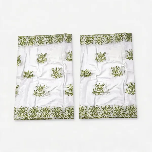 Green_Floral_2_Side_Border_Pure_Mul_Cotton_Dupatta_Fabric