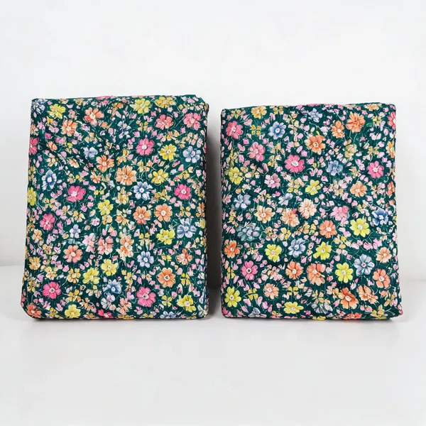 Dark_Sea_Green_Floral_Position_Print_On_Chinon_Fabric
