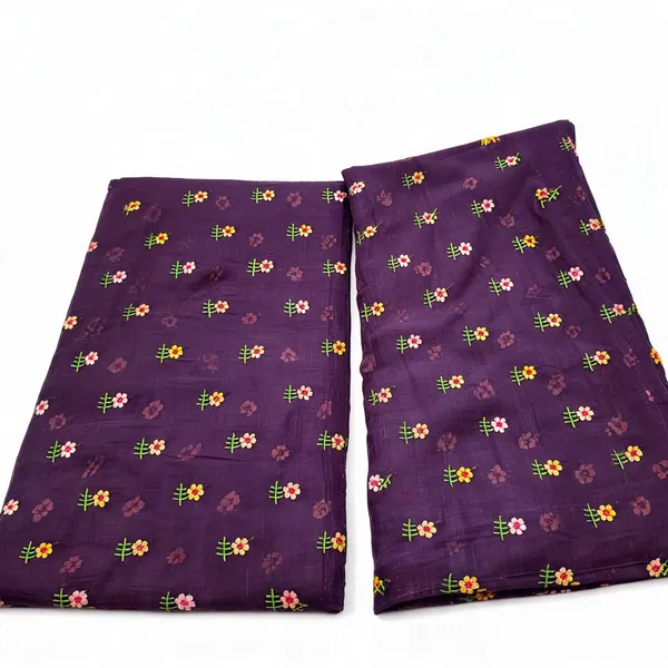 Wine_Multi_Color_Thread_Embroidery_On_Mul_Chanderi_Fabric