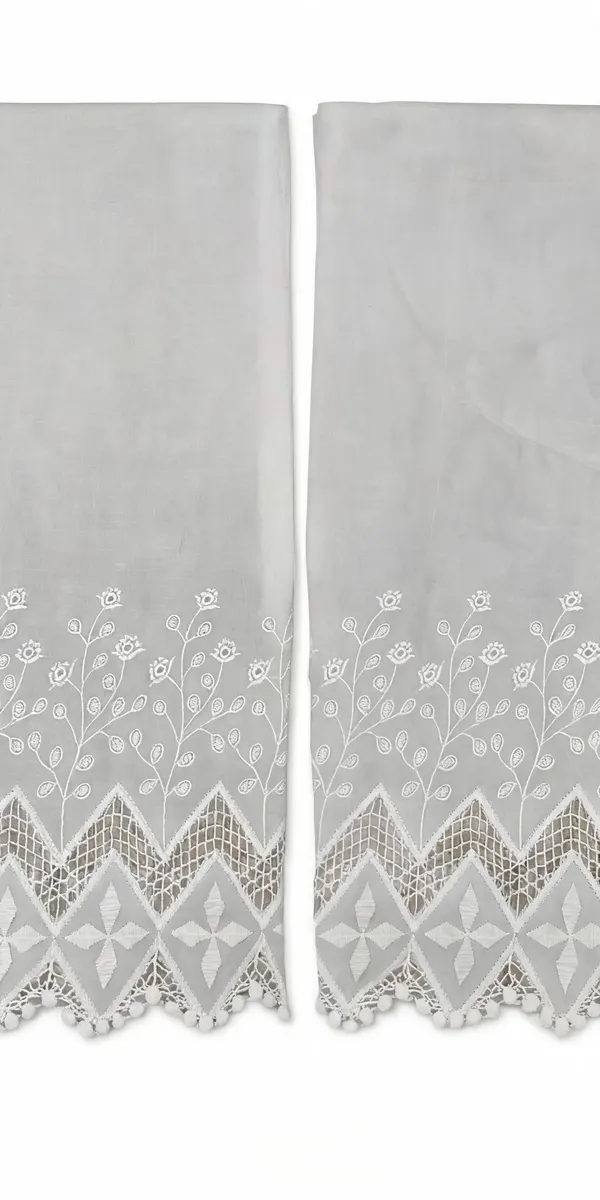 White_Hakoba_Style_Daman_Embroidery_On_Cotton_Fabric