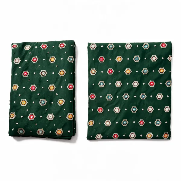 Dark_Green_Butti_Embroidery_On_Chinon_Fabric