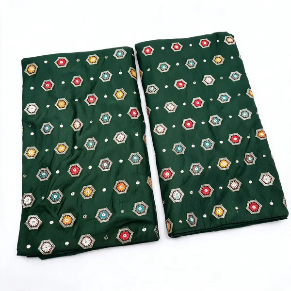 Dark_Green_Butti_Embroidery_On_Chinon_Fabric
