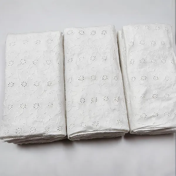 White_Floral_Plain_Hakoba_Fabric