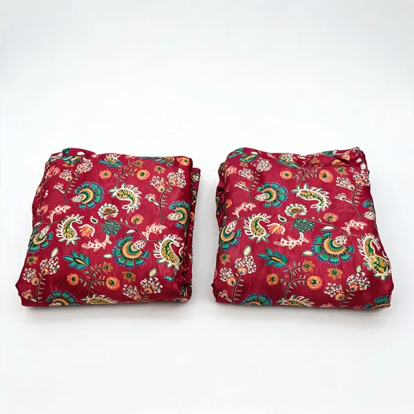 Red_Carry_Position_Print_With_Embroidery_On_Chinon_Fabric